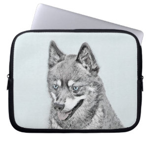 Alaskan Klee Kai Painting - Niedliche Original Dog Laptopschutzhülle