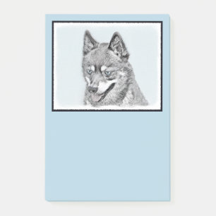 Alaskan Klee Kai Painting - Niedliche Original Dog Post-it Klebezettel