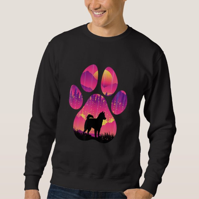 Alaskan Klee Kai Paw Mom Dad Dog  Women Men Sweatshirt (Vorderseite)