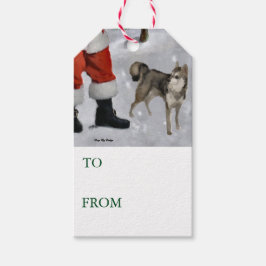 Alaskan Klee Kai Weihnachtsmarken Geschenkanhänger