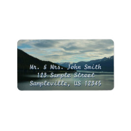 Alaskan Küste II Schöne Naturfotografie Adressaufkleber