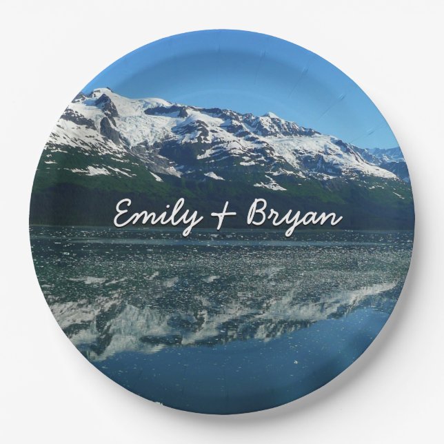 Alaskan Küste Schöne Naturfotografie Pappteller (Vorderseite)