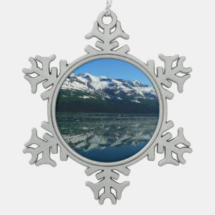 Alaskan Küste Schöne Naturfotografie Schneeflocken Zinn-Ornament