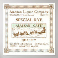 Alaskan Liquor Company Werbung Circa 1912