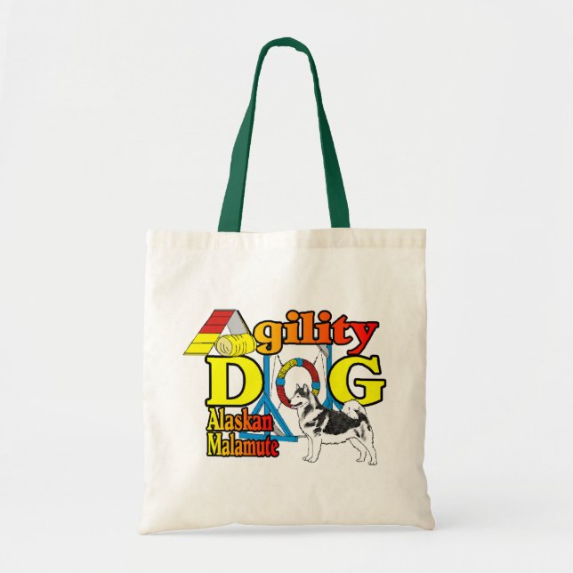 Alaskan Malamute Agility Geschenke Tragetasche (Vorne)