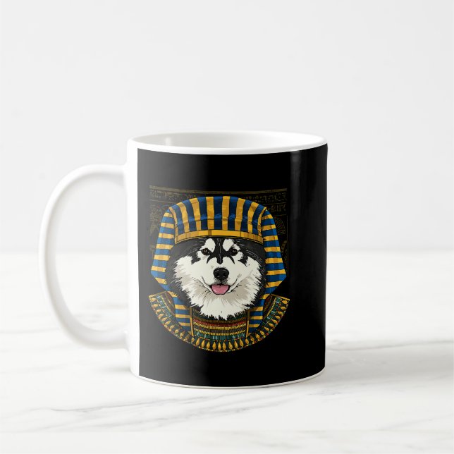Alaskan Malamute Ägyptischer Pharao Historiker Arc Kaffeetasse (Links)