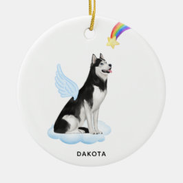 Alaskan Malamute Angel Personalisiert Dog Memorial Keramik Ornament