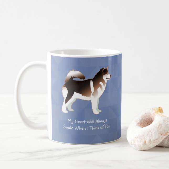 Alaskan Malamute Anpassbare Tasse (Mit Donut)