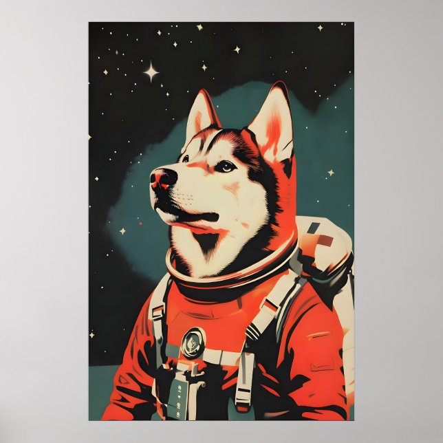 Alaskan Malamute Astronaut Poster, Alaskan Poster (Vorne)
