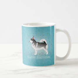 Alaskan Malamute Birthday Design Tasse