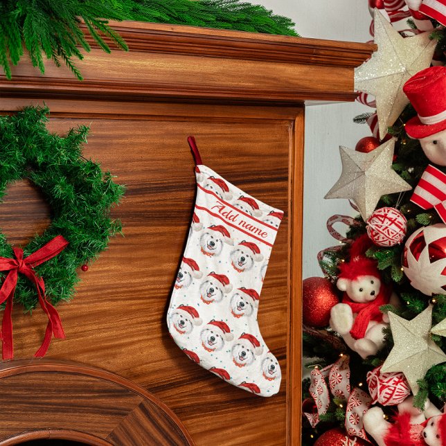 Alaskan Malamute Breed Christmas Dog Pattern Kleiner Weihnachtsstrumpf (Von Creator hochgeladen)