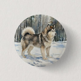 Alaskan Malamute Button