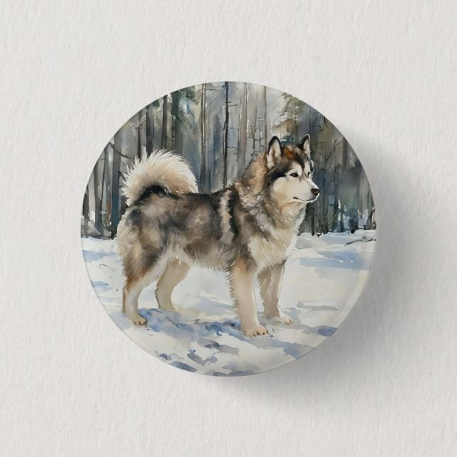 Alaskan Malamute Button (Vorderseite)