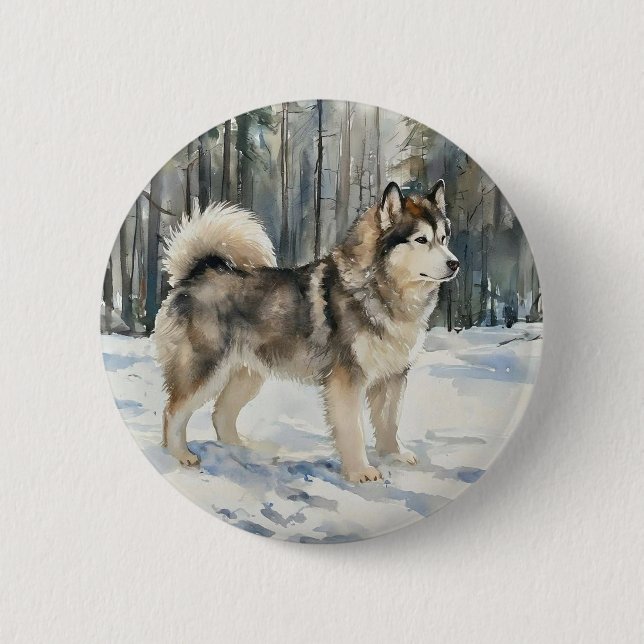 Alaskan Malamute Button (Vorderseite)
