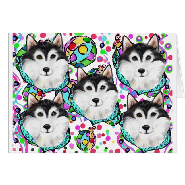 ALASKAN MALAMUTE CHRISTMAS (Vorderseite (Horizontal))