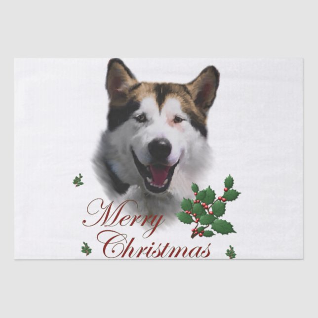Alaskan Malamute Christmas Seidenpapier (Vorderseite)