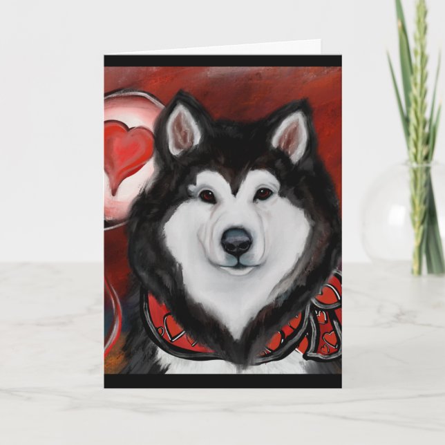 Alaskan Malamute Dankeskarte (Vorderseite)