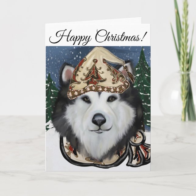 Alaskan Malamute Dankeskarte (Vorderseite)