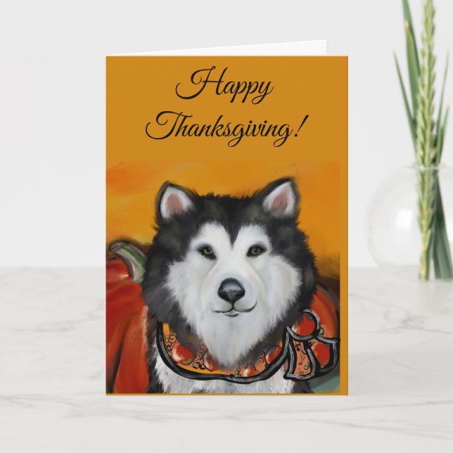 Alaskan Malamute Dankeskarte (Vorderseite)