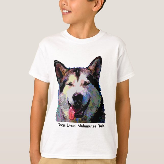 Alaskan Malamute Dazzling "Kiska" Jungs T - Shirt (Vorderseite)