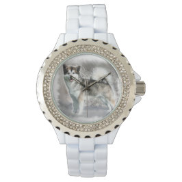 Alaskan Malamute Dog Art Armbanduhr