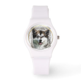 Alaskan Malamute Dog Art Armbanduhr