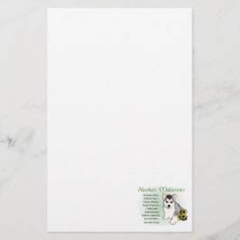 Alaskan Malamute Dog Art Briefpapier