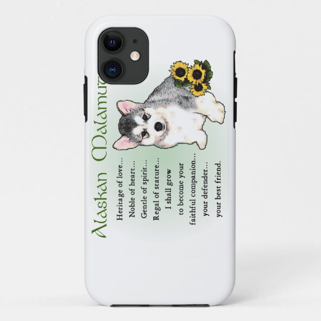 Alaskan Malamute Dog Art Case-Mate iPhone Hülle (Rückseite)