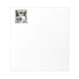 Alaskan Malamute Dog Art Notizblock