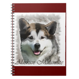 Alaskan Malamute Dog Art Notizblock