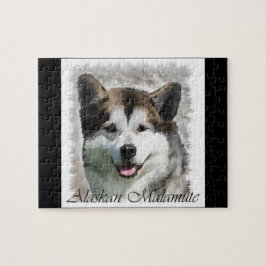 Alaskan Malamute Dog Art Puzzle