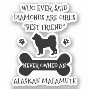 Alaskan Malamute Dog Best Friend Vinyl Aufkleber