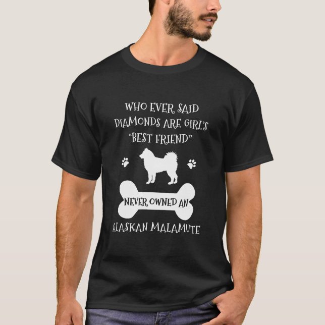 Alaskan Malamute Dog Bester Freund T-Shirt (Vorderseite)