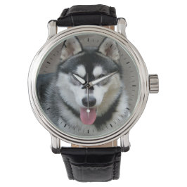 Alaskan Malamute Dog Foto Armbanduhr
