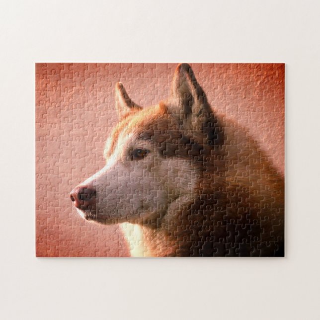 Alaskan Malamute Dog Foto| Rot Puzzle (Horizontal)