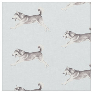 Alaskan Malamute Dog Kunstwerk Stoff