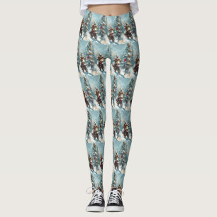 Alaskan Malamute Dog Riding Motorrad Weihnachten Leggings