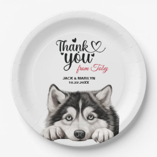 Alaskan Malamute Dog Wedding Reception Pappteller