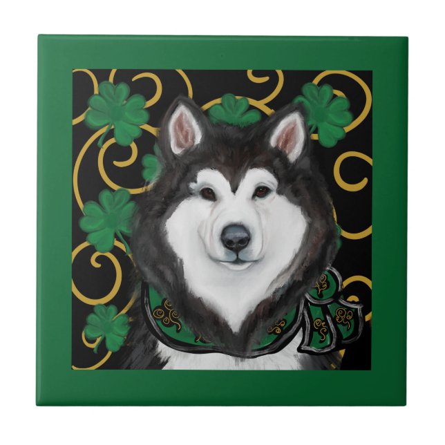 Alaskan Malamute Fliese (Vorderseite)