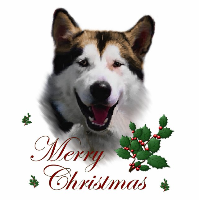 Alaskan Malamute Fotoskulptur Ornament (Vorne)