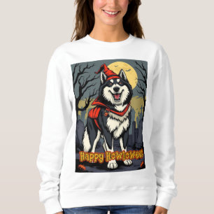 Alaskan Malamute Frohes Howloween Sweatshirt
