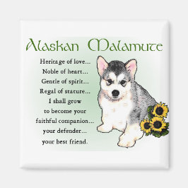 Alaskan Malamute Geschenke Magnet