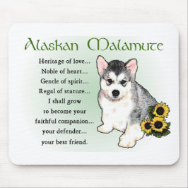 Alaskan Malamute Geschenke Mousepad
