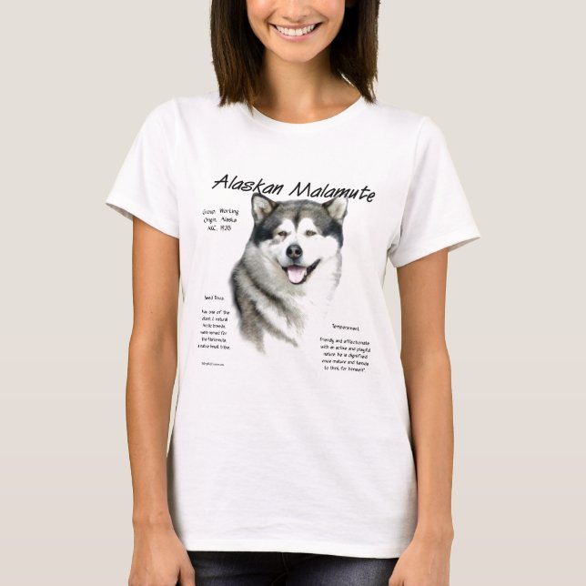 Alaskan Malamute Geschichte, Alles über Malamutes T-Shirt (Vorderseite)