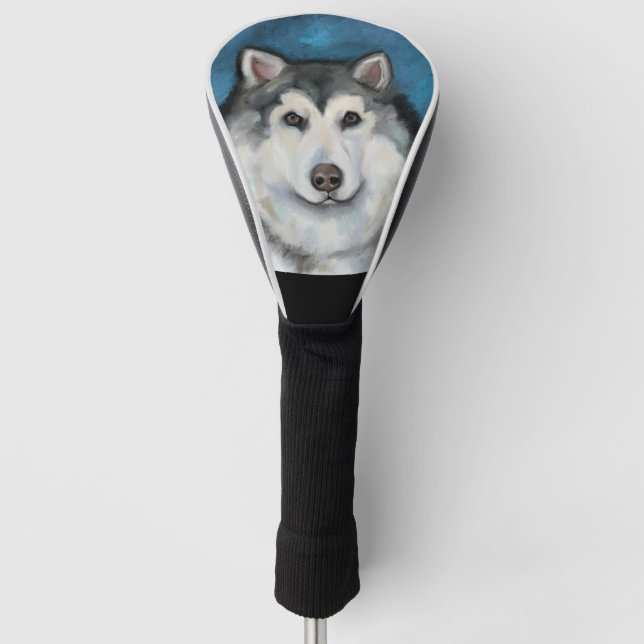 Alaskan Malamute Golf Headcover (Vorderseite)