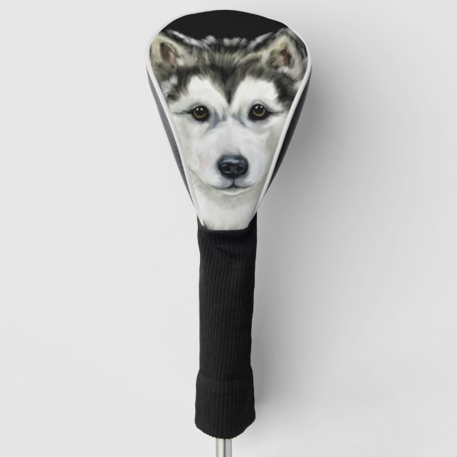 Alaskan Malamute Golf Headcover (Vorderseite)