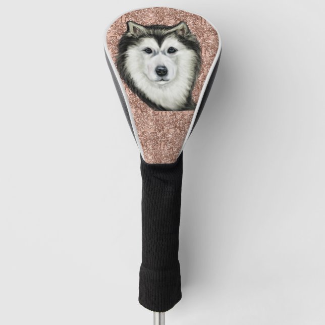 Alaskan Malamute Golf Headcover (Vorderseite)