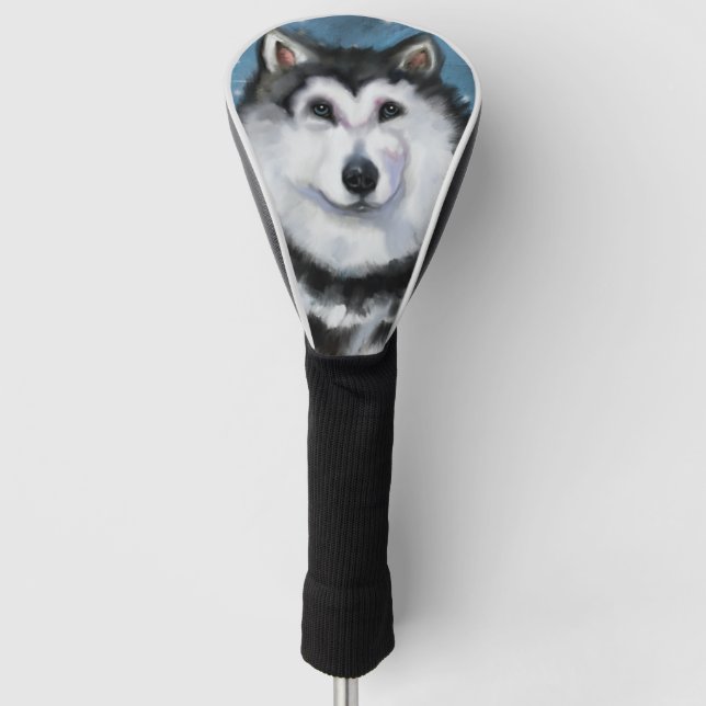 Alaskan Malamute Golf Headcover (Vorderseite)