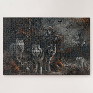 Alaskan Malamute Halloween Nacht Hunde Delight Puzzle