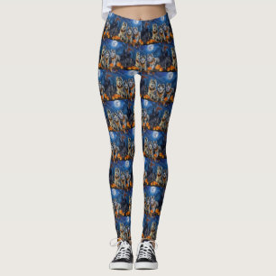Alaskan Malamute Halloween Spooky Leggings